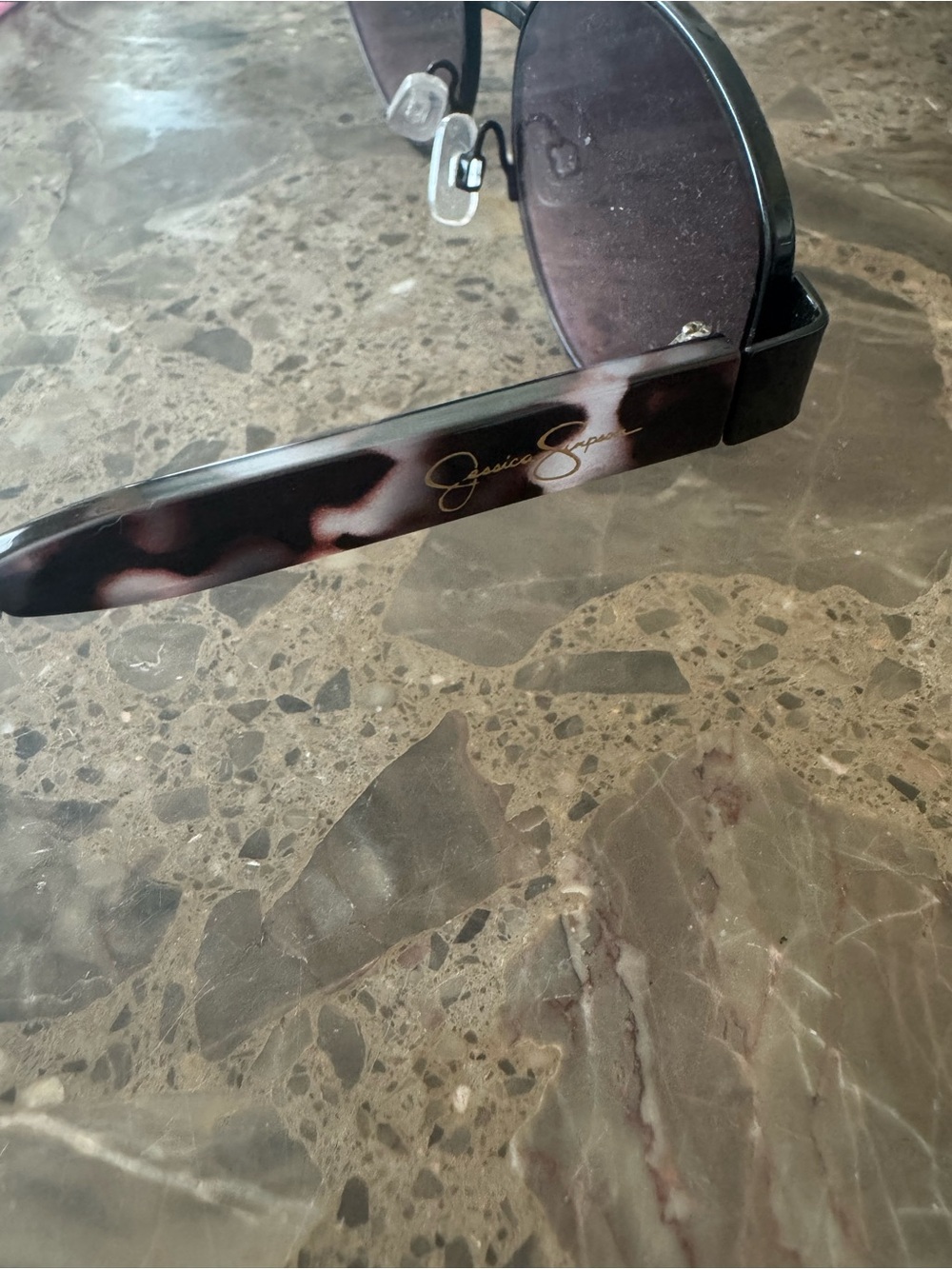 Jessica Simpson Tortoiseshell Dark Brown & Cream Sunglasses